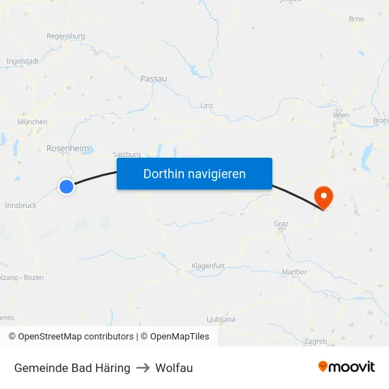 Gemeinde Bad Häring to Wolfau map