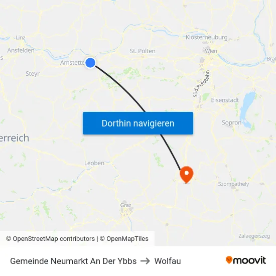 Gemeinde Neumarkt An Der Ybbs to Wolfau map