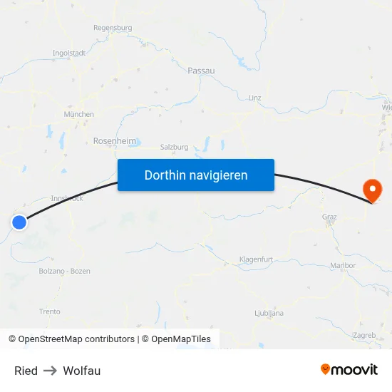 Ried to Wolfau map