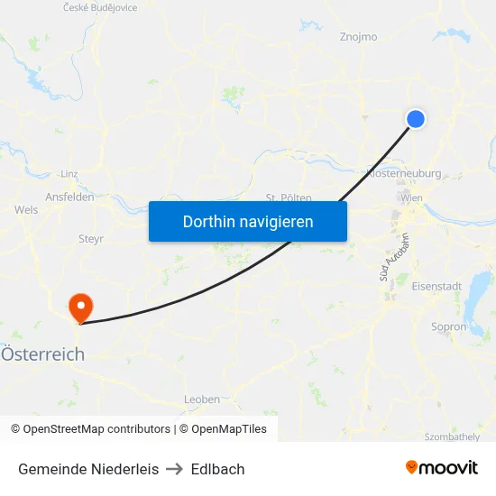 Gemeinde Niederleis to Edlbach map