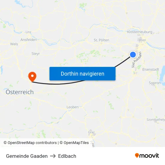 Gemeinde Gaaden to Edlbach map