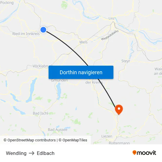 Wendling to Edlbach map