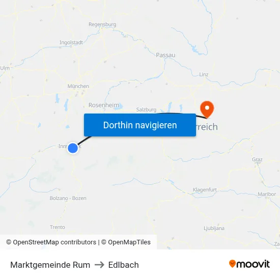 Marktgemeinde Rum to Edlbach map