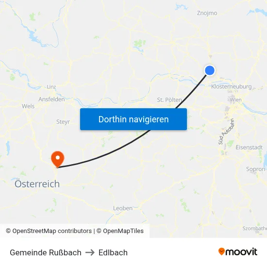 Gemeinde Rußbach to Edlbach map