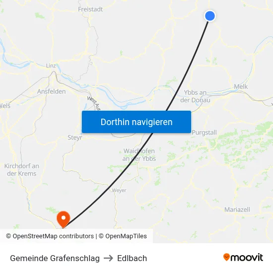 Gemeinde Grafenschlag to Edlbach map