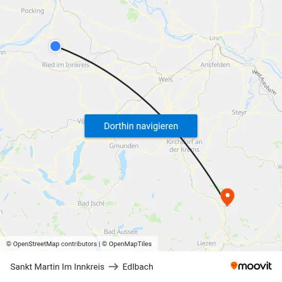 Sankt Martin Im Innkreis to Edlbach map