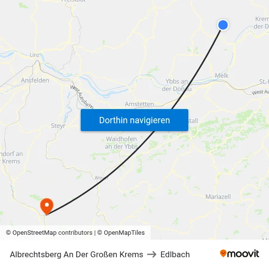 Albrechtsberg An Der Großen Krems to Edlbach map
