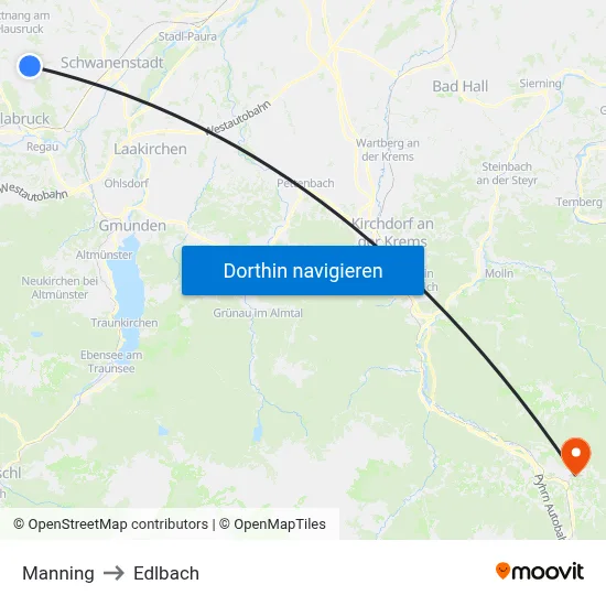 Manning to Edlbach map