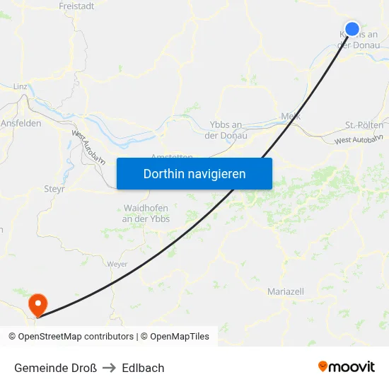 Gemeinde Droß to Edlbach map