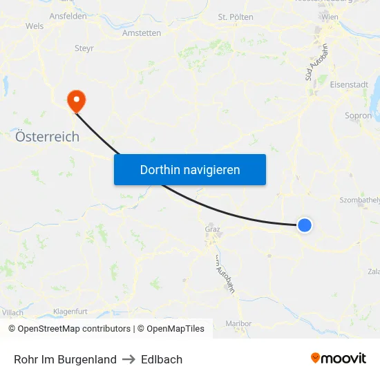 Rohr Im Burgenland to Edlbach map