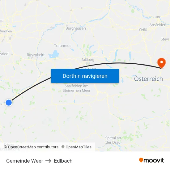 Gemeinde Weer to Edlbach map