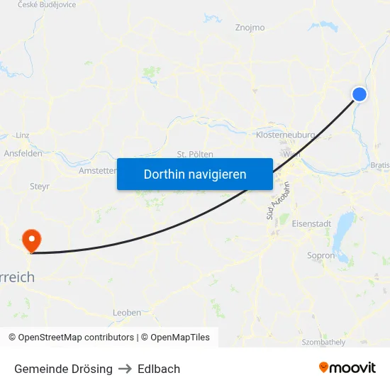 Gemeinde Drösing to Edlbach map