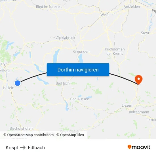 Krispl to Edlbach map