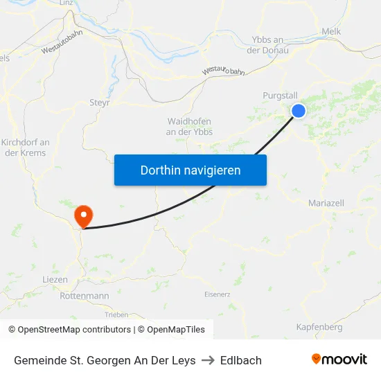 Gemeinde St. Georgen An Der Leys to Edlbach map