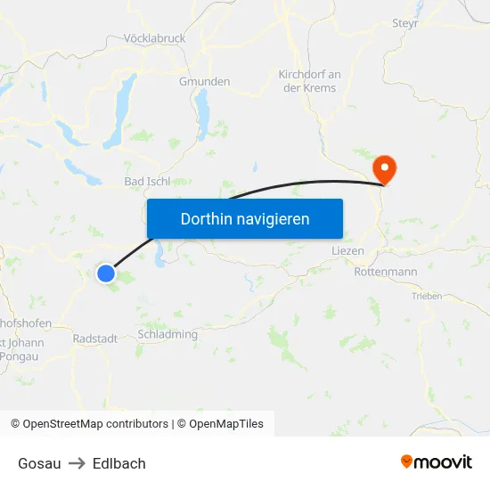 Gosau to Edlbach map