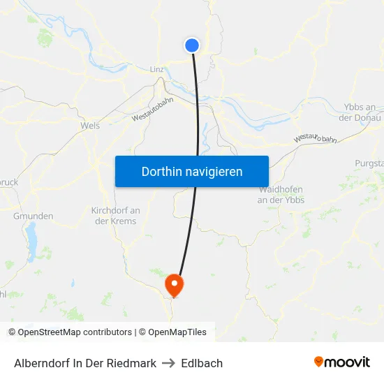 Alberndorf In Der Riedmark to Edlbach map