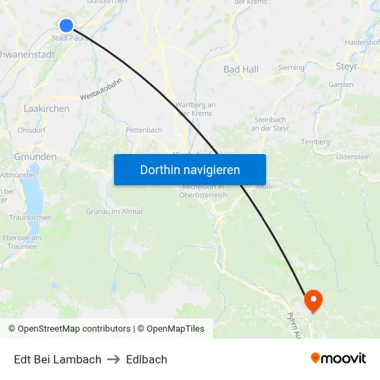 Edt Bei Lambach to Edlbach map