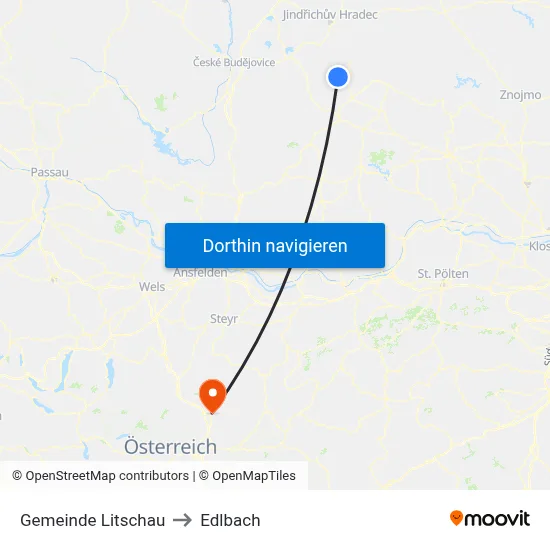 Gemeinde Litschau to Edlbach map