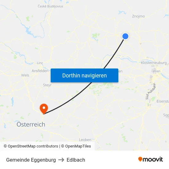Gemeinde Eggenburg to Edlbach map