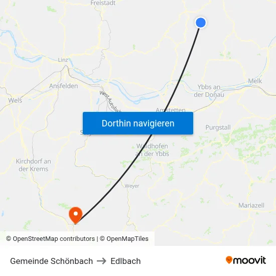 Gemeinde Schönbach to Edlbach map