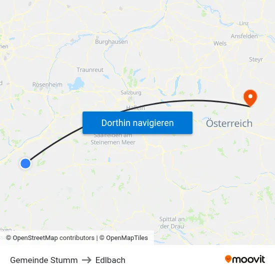 Gemeinde Stumm to Edlbach map