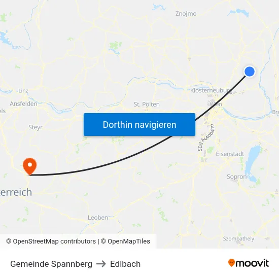 Gemeinde Spannberg to Edlbach map