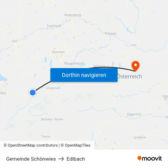 Gemeinde Schönwies to Edlbach map