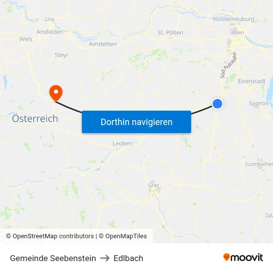 Gemeinde Seebenstein to Edlbach map