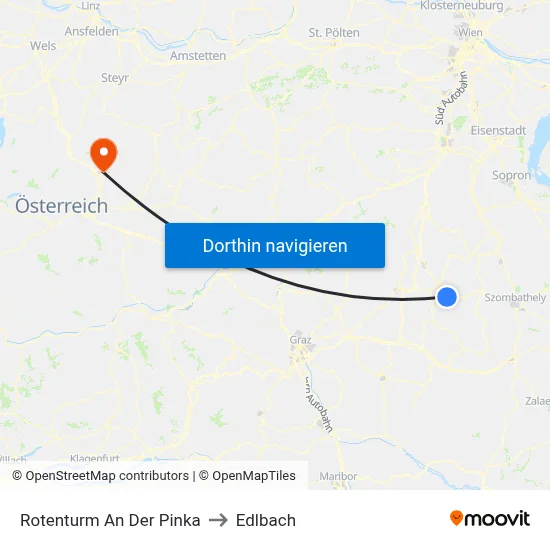 Rotenturm An Der Pinka to Edlbach map