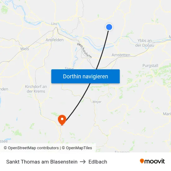 Sankt Thomas am Blasenstein to Edlbach map