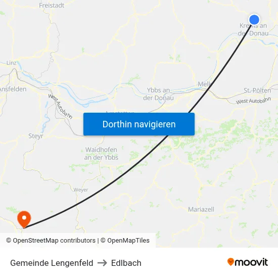 Gemeinde Lengenfeld to Edlbach map