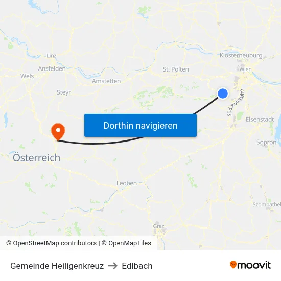 Gemeinde Heiligenkreuz to Edlbach map