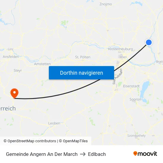 Gemeinde Angern An Der March to Edlbach map