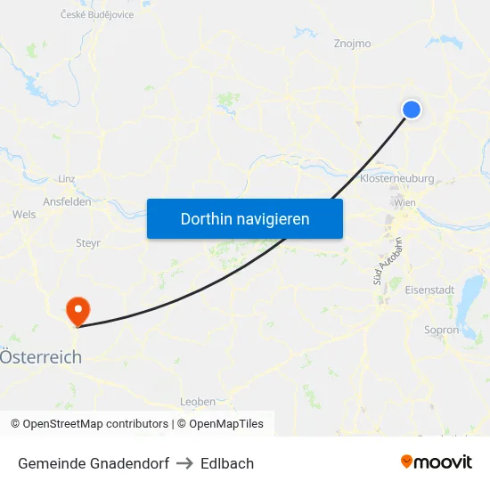 Gemeinde Gnadendorf to Edlbach map