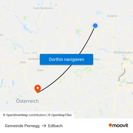 Gemeinde Pernegg to Edlbach map