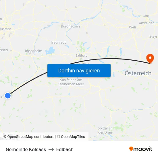 Gemeinde Kolsass to Edlbach map