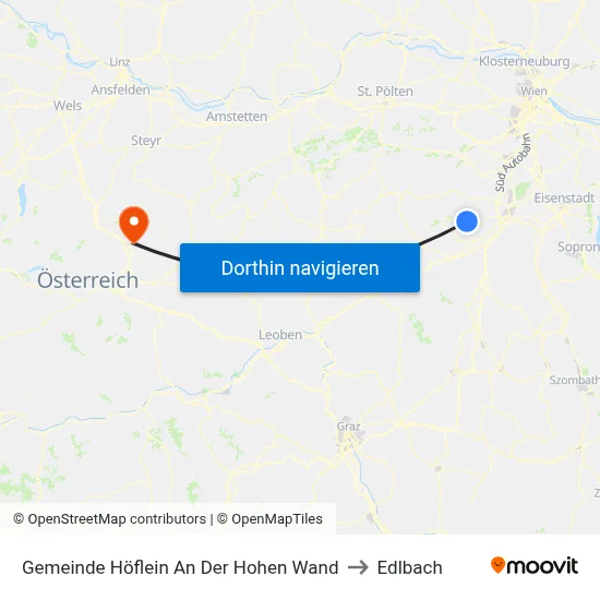 Gemeinde Höflein An Der Hohen Wand to Edlbach map