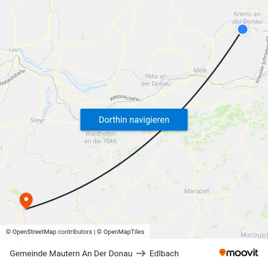 Gemeinde Mautern An Der Donau to Edlbach map