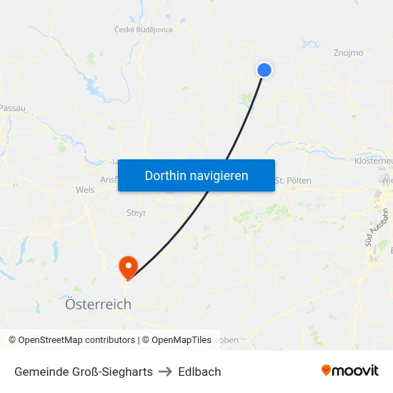Gemeinde Groß-Siegharts to Edlbach map