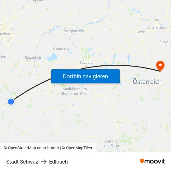 Stadt Schwaz to Edlbach map