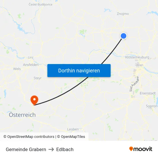 Gemeinde Grabern to Edlbach map