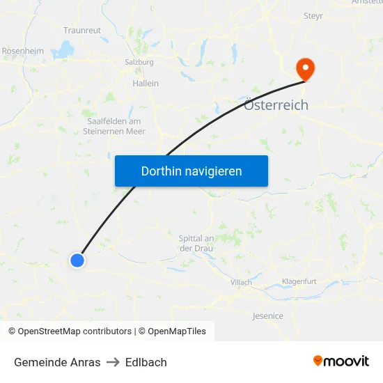 Gemeinde Anras to Edlbach map