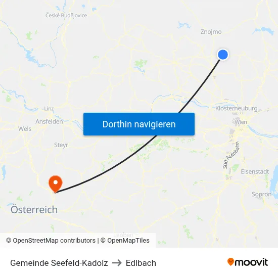 Gemeinde Seefeld-Kadolz to Edlbach map