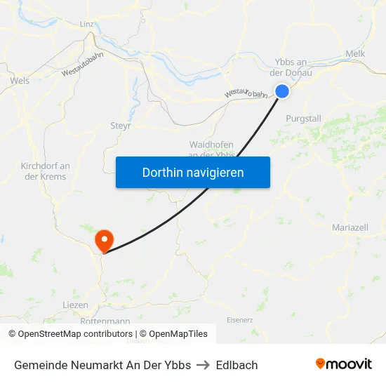 Gemeinde Neumarkt An Der Ybbs to Edlbach map