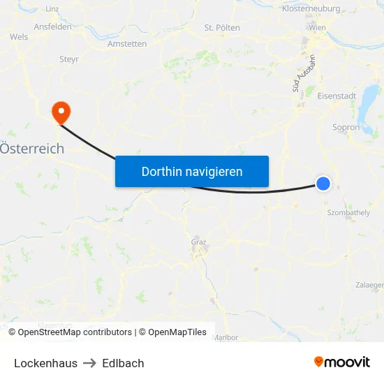 Lockenhaus to Edlbach map