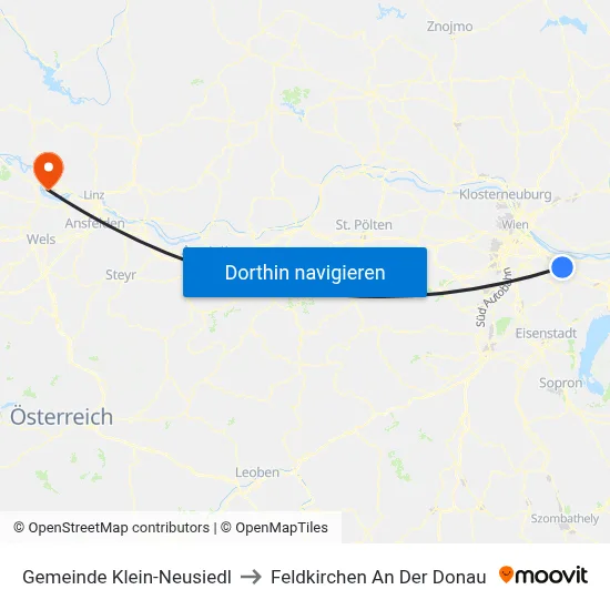 Gemeinde Klein-Neusiedl to Feldkirchen An Der Donau map