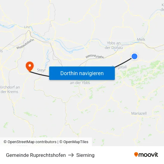 Gemeinde Ruprechtshofen to Sierning map