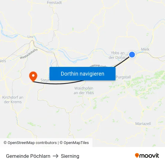 Gemeinde Pöchlarn to Sierning map