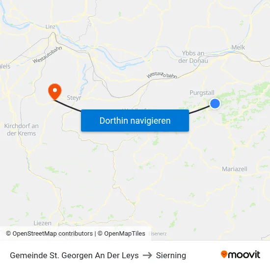 Gemeinde St. Georgen An Der Leys to Sierning map