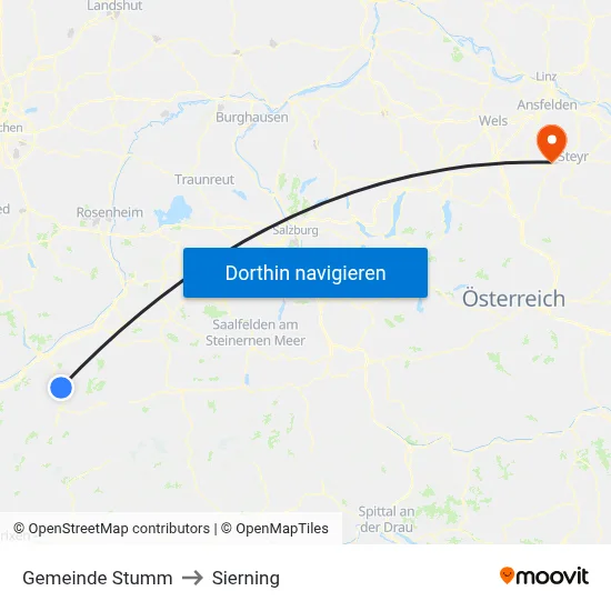 Gemeinde Stumm to Sierning map